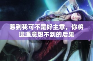 惹到我可不是好主意，你将遭遇意想不到的后果