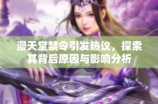 漫天堂禁令引发热议，探索其背后原因与影响分析