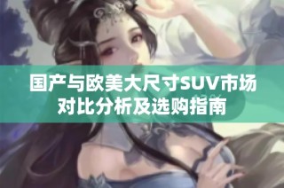 国产与欧美大尺寸SUV市场对比分析及选购指南