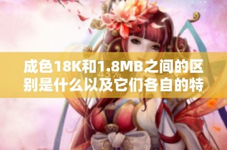 成色18K和1.8MB之间的区别是什么以及它们各自的特点解析