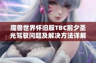 魔兽世界怀旧服TBC前夕圣光驾驭问题及解决方法详解