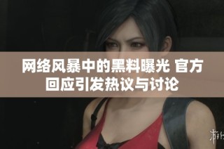 网络风暴中的黑料曝光 官方回应引发热议与讨论