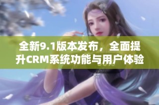 全新9.1版本发布，全面提升CRM系统功能与用户体验