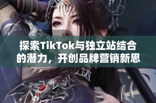 探索TikTok与独立站结合的潜力，开创品牌营销新思路