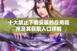十大禁止下载安装的应用程序及其获取入口详解