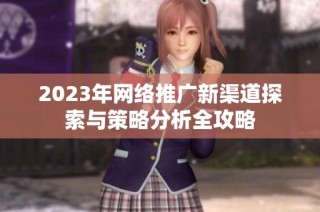 2023年网络推广新渠道探索与策略分析全攻略