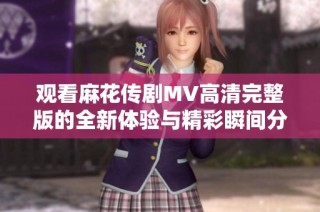 观看麻花传剧MV高清完整版的全新体验与精彩瞬间分享