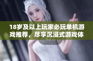 18岁及以上玩家必玩单机游戏推荐，尽享沉浸式游戏体验