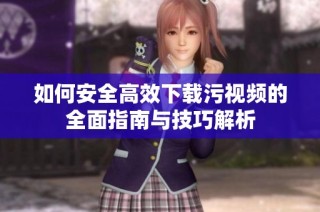 如何安全高效下载污视频的全面指南与技巧解析