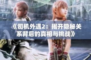 《司机外遇2：揭开隐秘关系背后的真相与挑战》