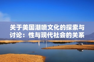 关于美国潮喷文化的探索与讨论：性与现代社会的关系研究