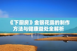 《下厨房》金银花露的制作方法与健康益处全解析