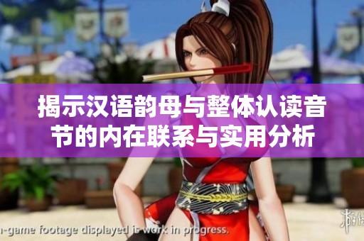 揭示汉语韵母与整体认读音节的内在联系与实用分析
