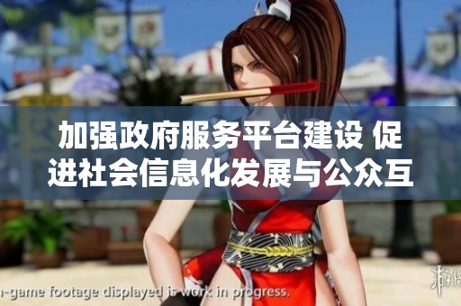 加强政府服务平台建设 促进社会信息化发展与公众互动提升