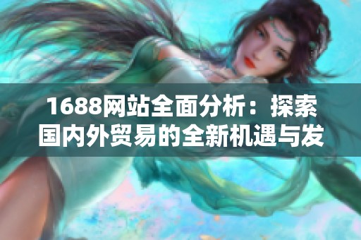 1688网站全面分析：探索国内外贸易的全新机遇与发展趋势