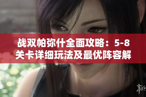 战双帕弥什全面攻略：5-8关卡详细玩法及最优阵容解析