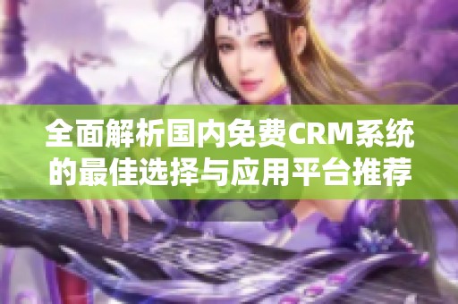 全面解析国内免费CRM系统的最佳选择与应用平台推荐