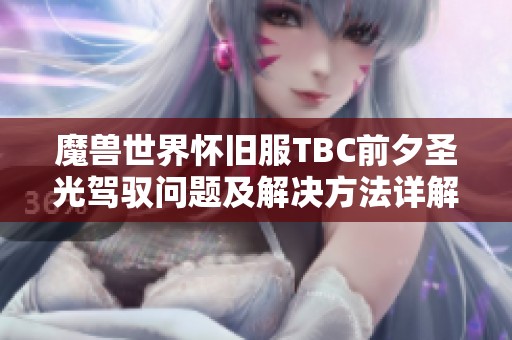 魔兽世界怀旧服TBC前夕圣光驾驭问题及解决方法详解