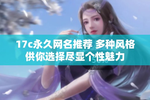 17c永久网名推荐 多种风格供你选择尽显个性魅力