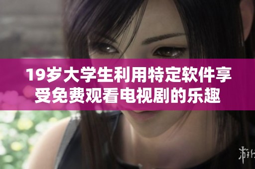 19岁大学生利用特定软件享受免费观看电视剧的乐趣