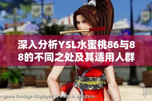 深入分析YSL水蜜桃86与88的不同之处及其适用人群