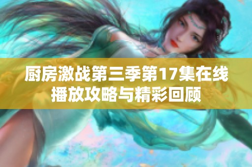 厨房激战第三季第17集在线播放攻略与精彩回顾