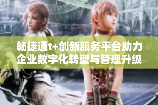 畅捷通t+创新服务平台助力企业数字化转型与管理升级